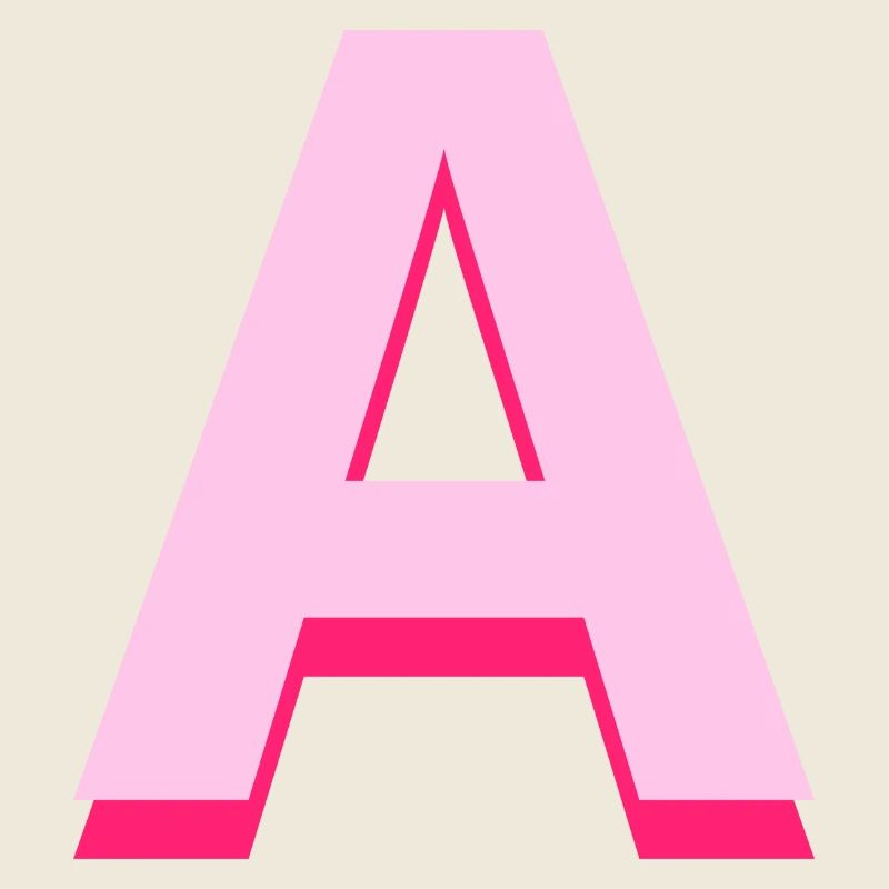 Lettre a rose pop et moderne
