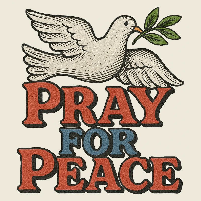 Pray for Peace Dove Symbol