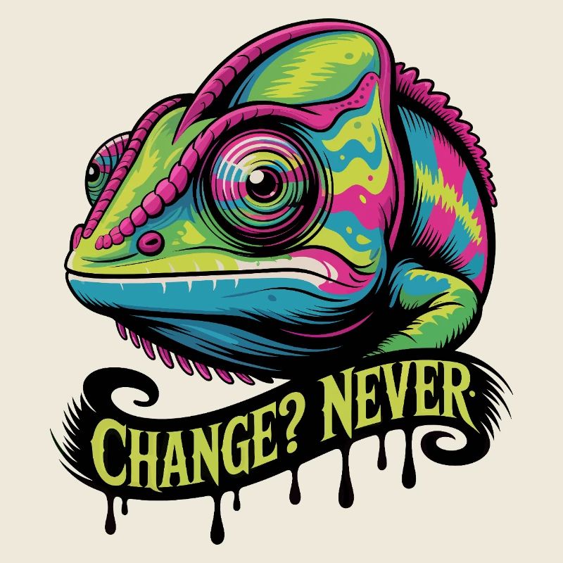 Neon Chameleon Change Never