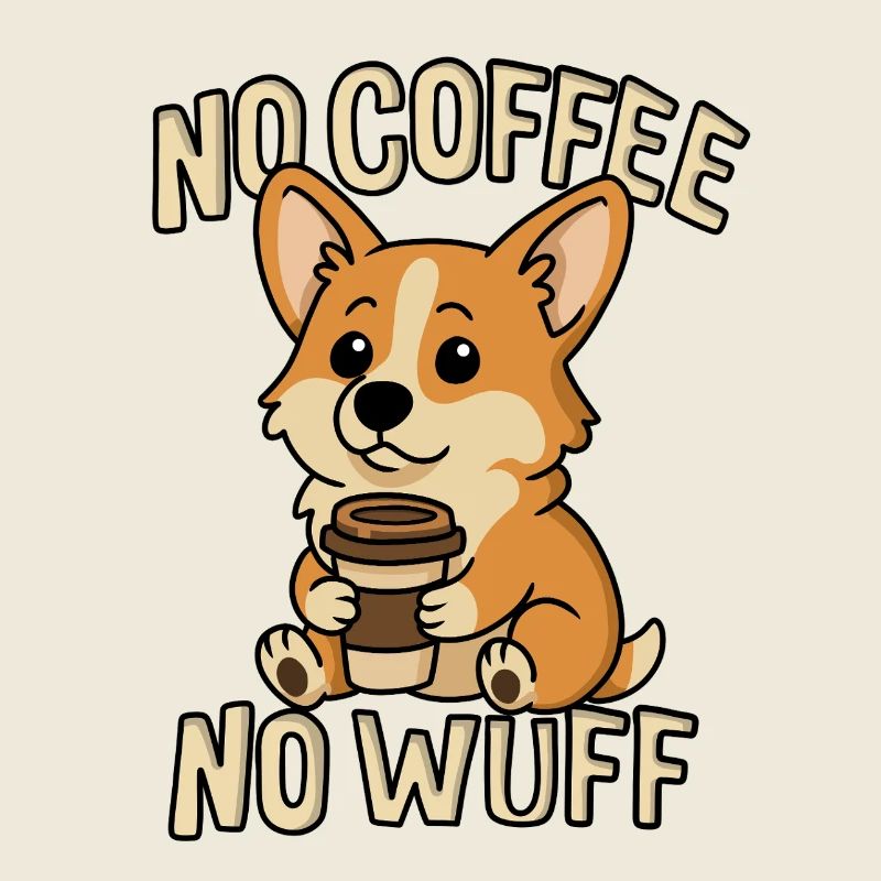 Kaffee Corgi – Pas de café, pas de wuff