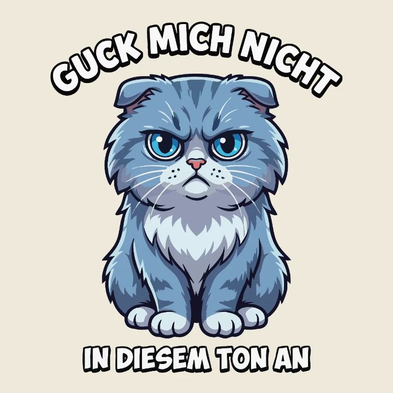 Guck mich nicht so an – Cartoon-Katze