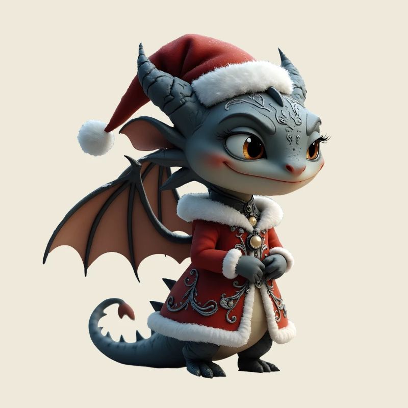 Elegant Christmas Dragon