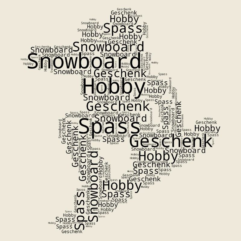Motif minimaliste du snowboard