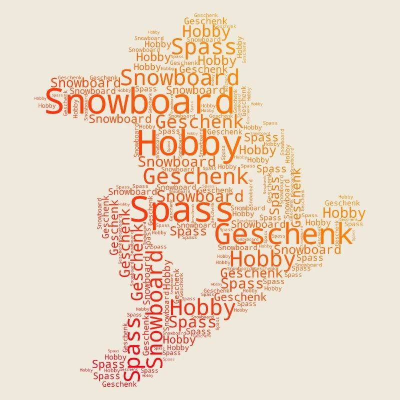 Message de snowboard clair