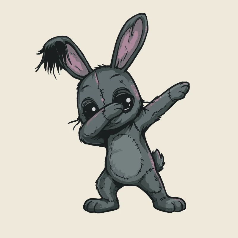 Gribouillis de lapins en patchwork