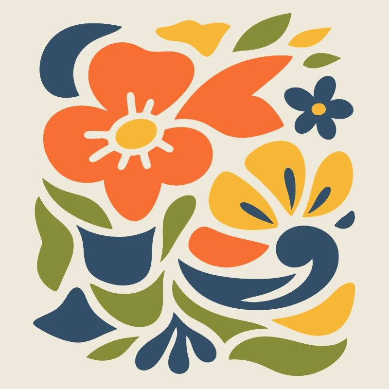 Abstraktes Blumen Muster Illustration 