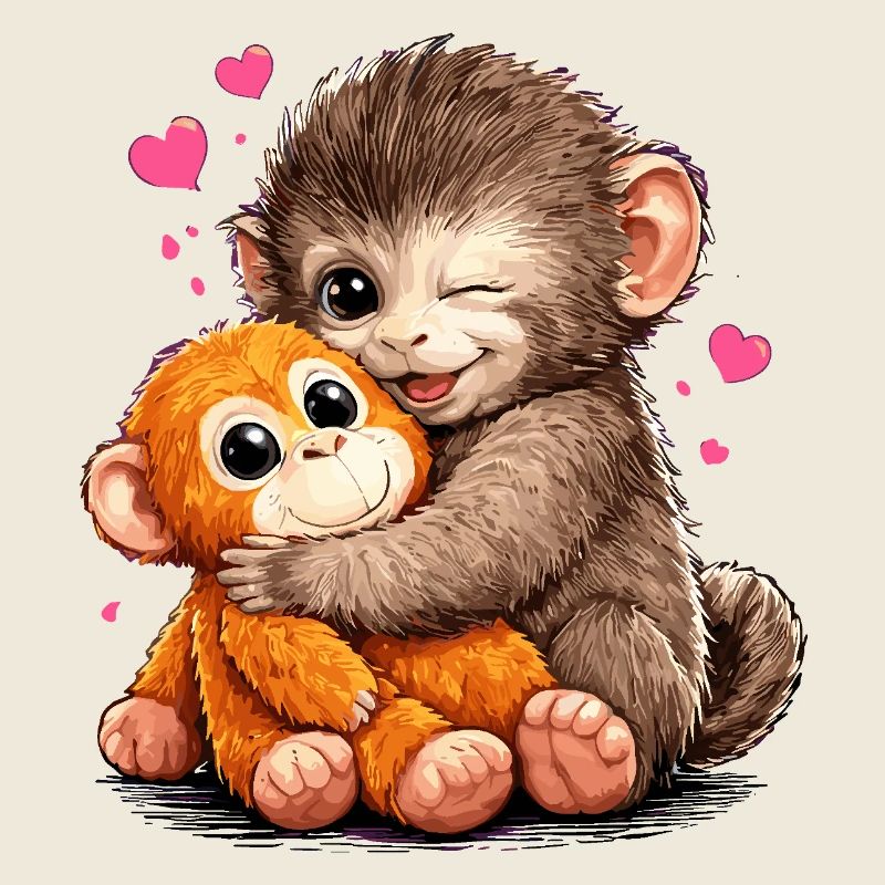 Monkey Punch Funny Gift Cute