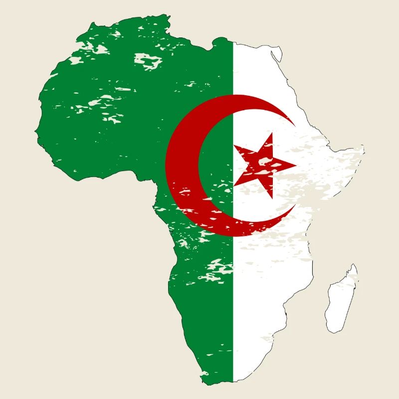 Algerien Flagge Afrika