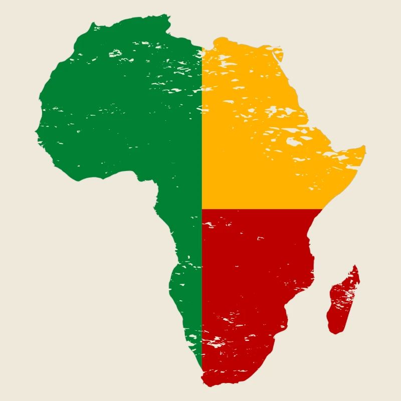 Benin Flagge Afrika used