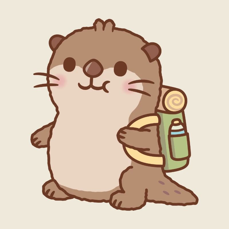Cute Otter Goes Hiking
