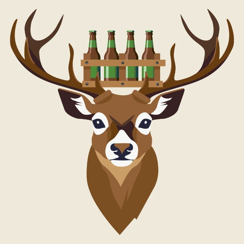 Hirsch mit Bier