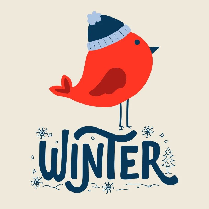 SNOW TIME Hiver oiseau Noël ski SWEATSHIRT TSHIRT