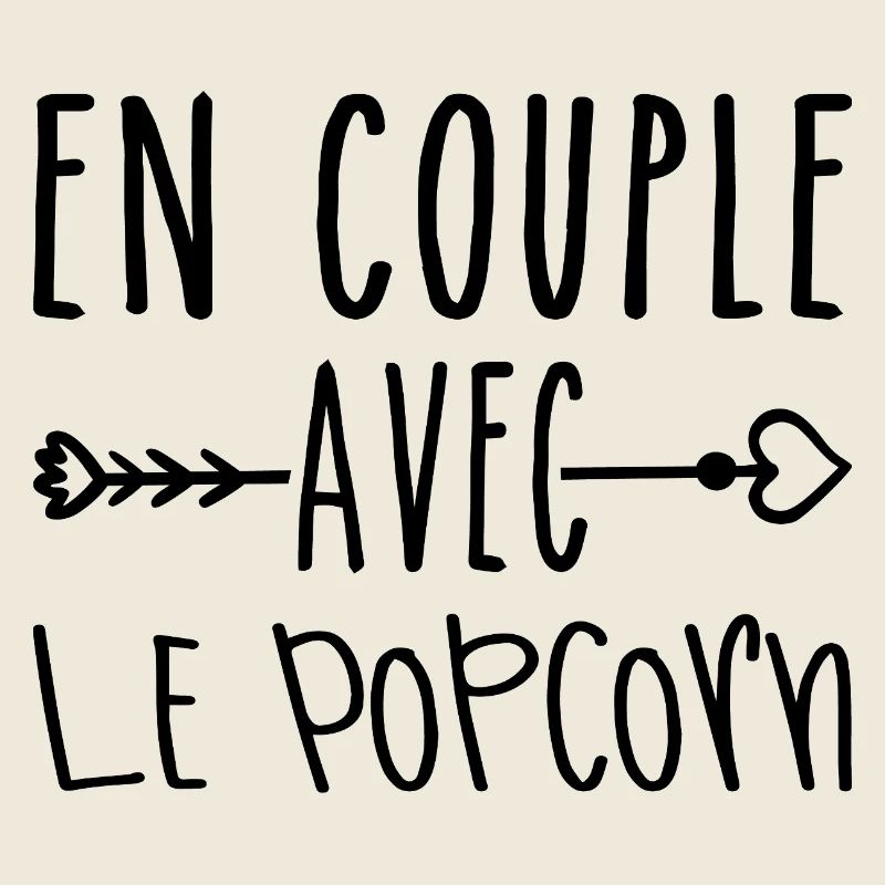 En Couple avec Popcorn, cadeau Fans de Popcorn