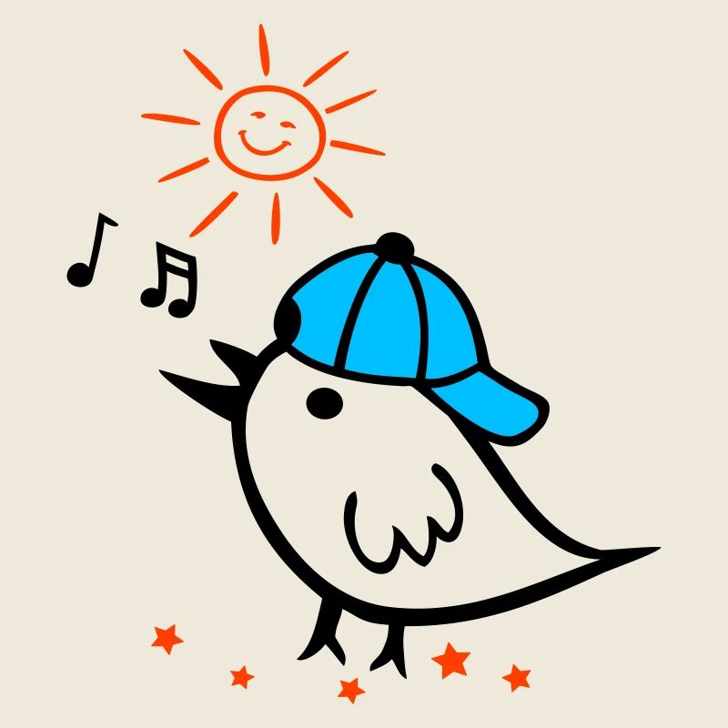 Spring, sparrow with sun