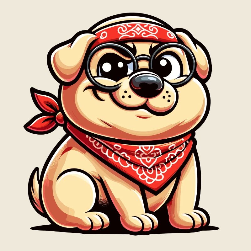 Chien cool avec des lunettes