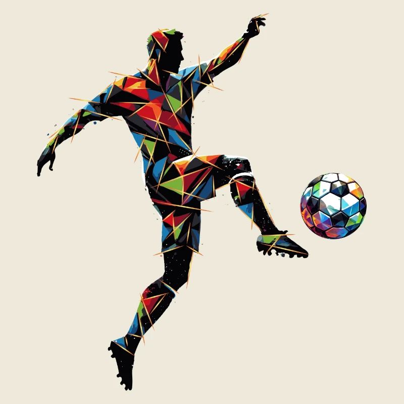 dynamic soccer player playing soccer