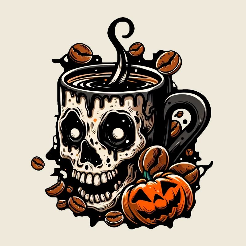 Skull Coffee Mug Halloween
