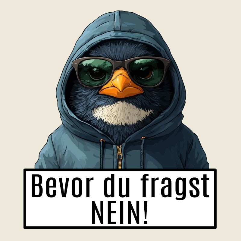 Pingouin gris avec lunettes de soleil et sweat à capuche