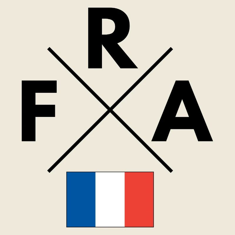 Drapeau français avec FRA