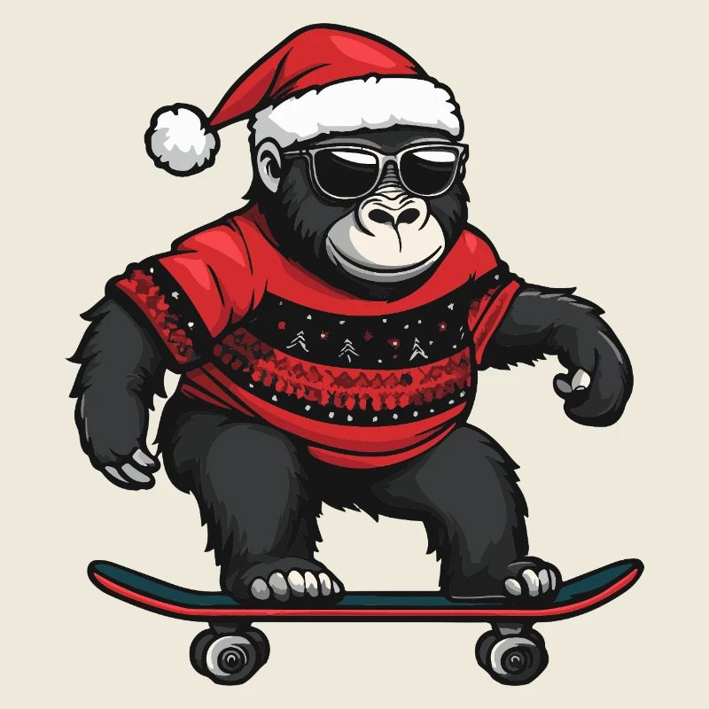 Gorille Noël drôle