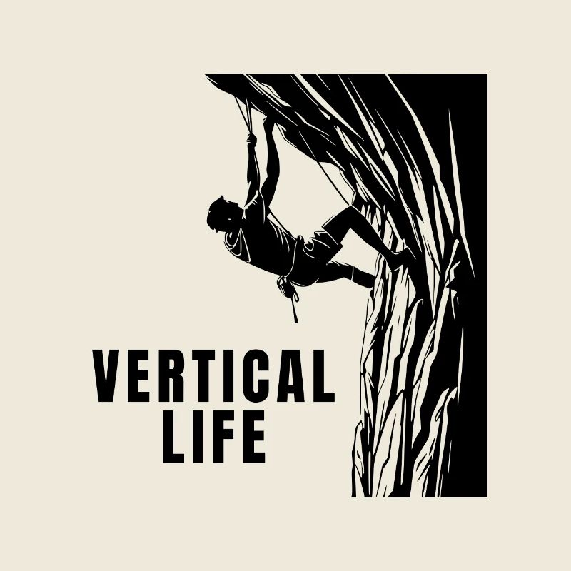 Vertical Life Kletterer Steilwand Design