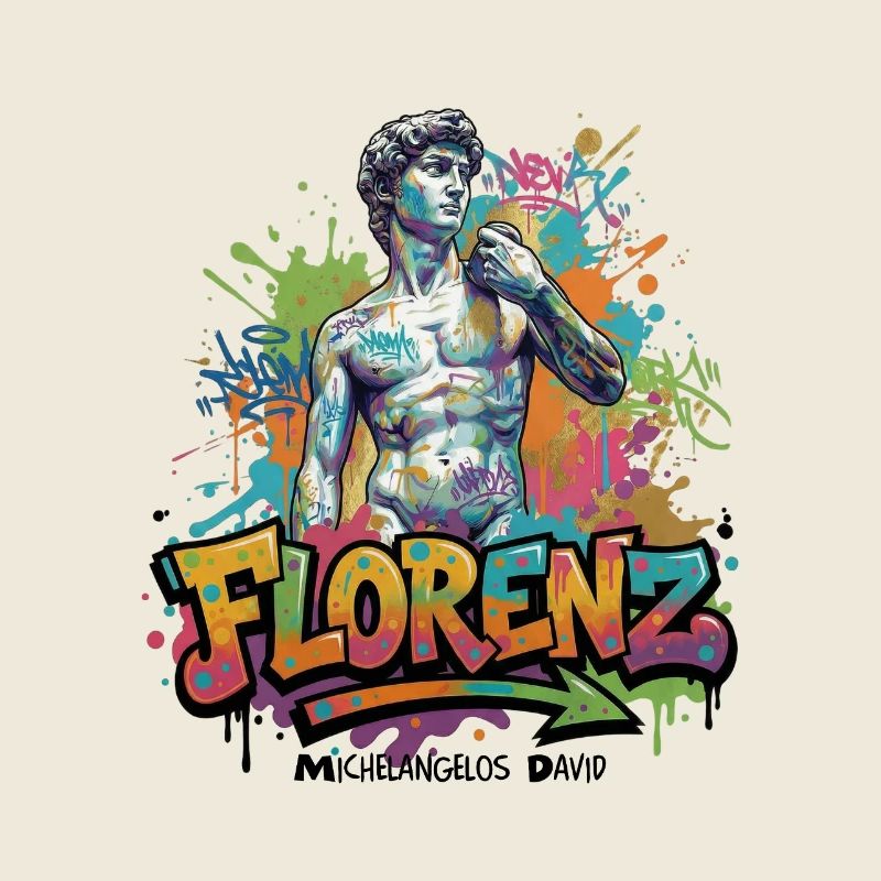 David – Stärke in Stein - Vibrant Graffiti Design