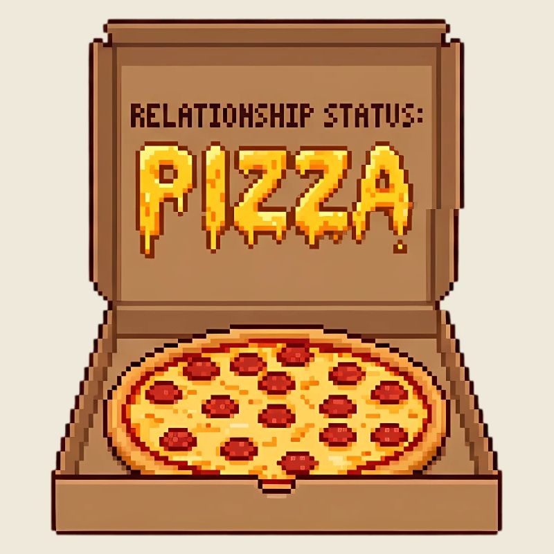 Pizza Statut Relationnel - Cadeau Anti-Valentin