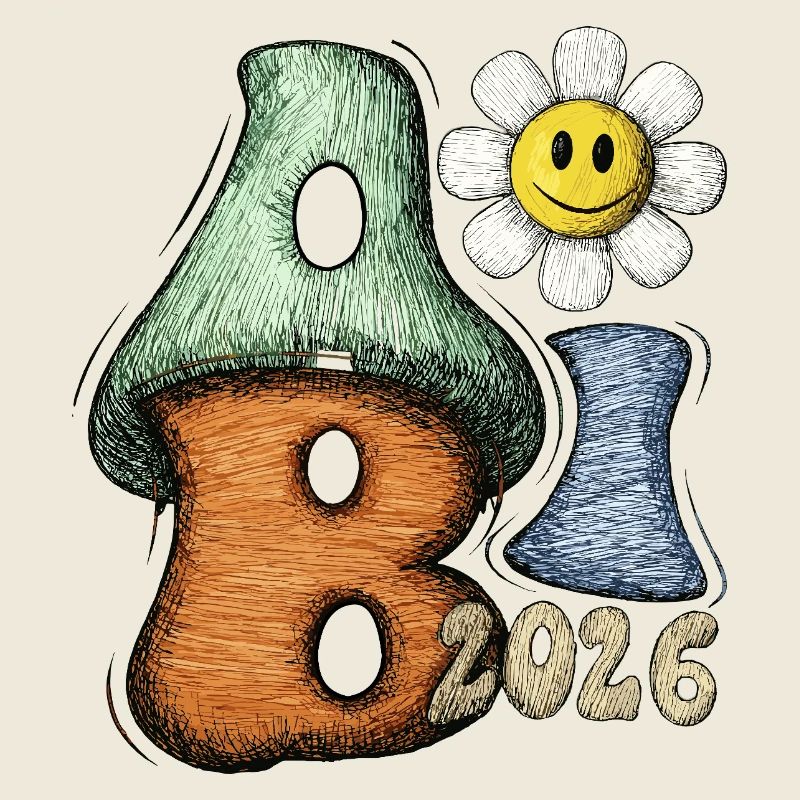 Abitur 2026 Flower Doodle Abi Font