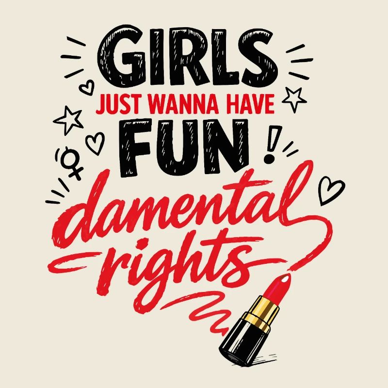 Fun-damental Rights – Doodle Feminismus Spruch