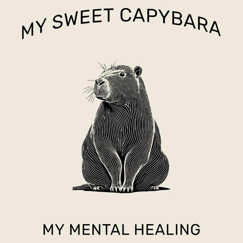 My Sweet Capybara – Design esthétique de LineArt