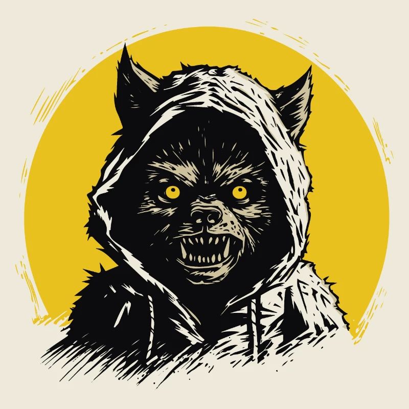 Chiot au clair de lune