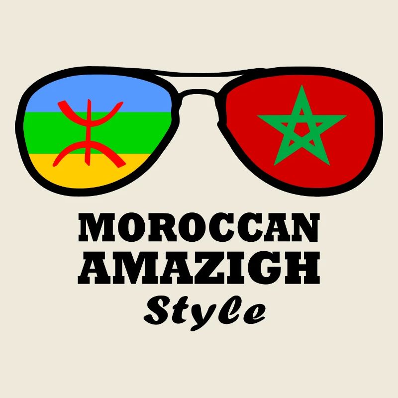 Drapeau Amazigh Maroc - lunettes