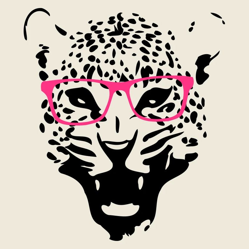 Leopard Nerd Brille 2c
