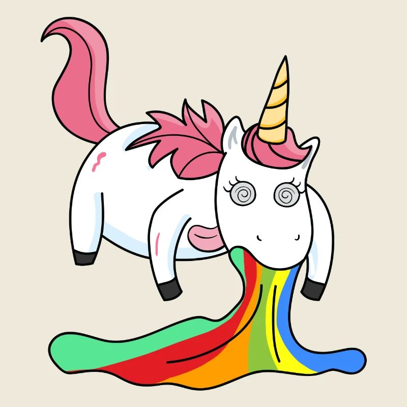 Kotzendes Einhorn Regenbogen