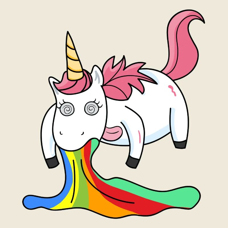 Puking unicorn rainbow