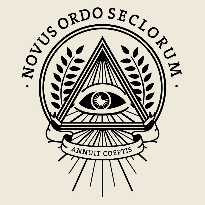 Francs-maçons de la pyramide de l’œil de conspiration des Illuminati