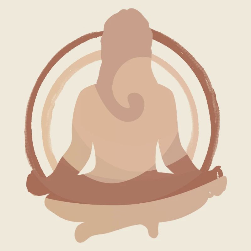 Boho Yoga Meditation Silhouette Design