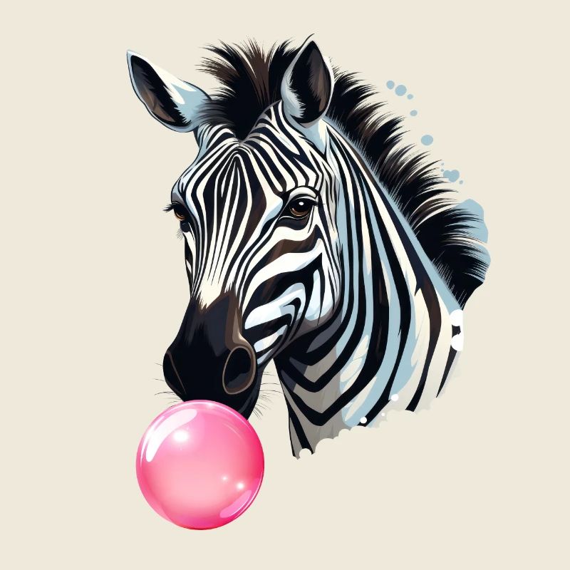 Funny Zebra Bubblegum Chewing Gum