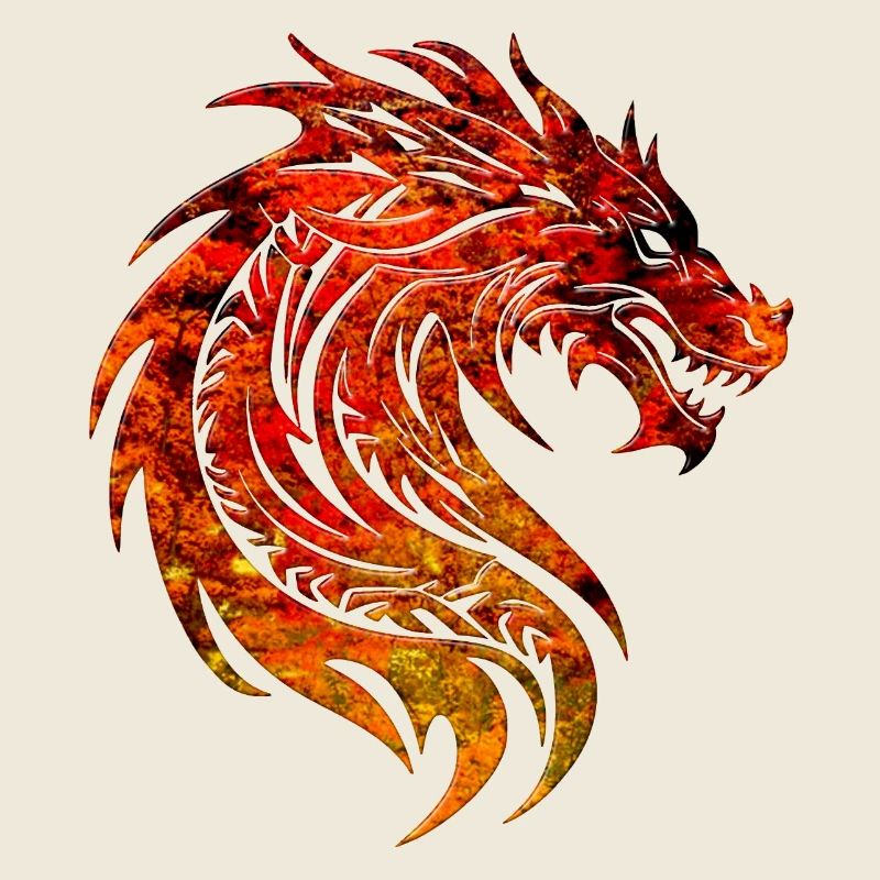 Fantasy Drache Anime Drachenkopf Mythisches Reptil