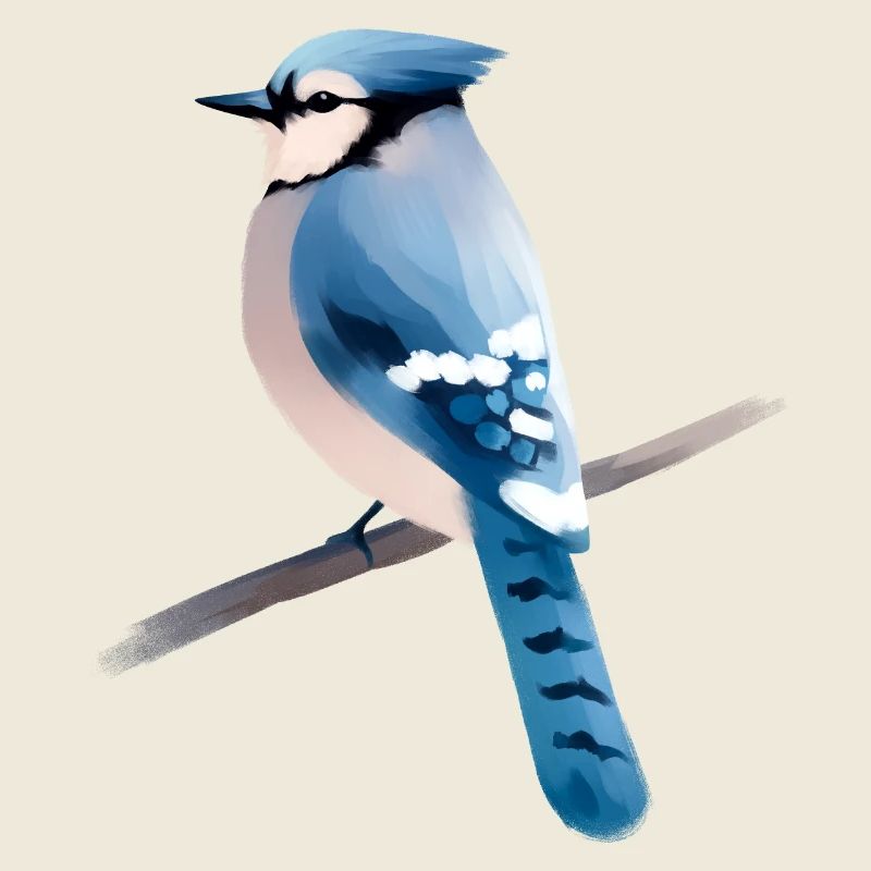 Blauhäher auf Ast