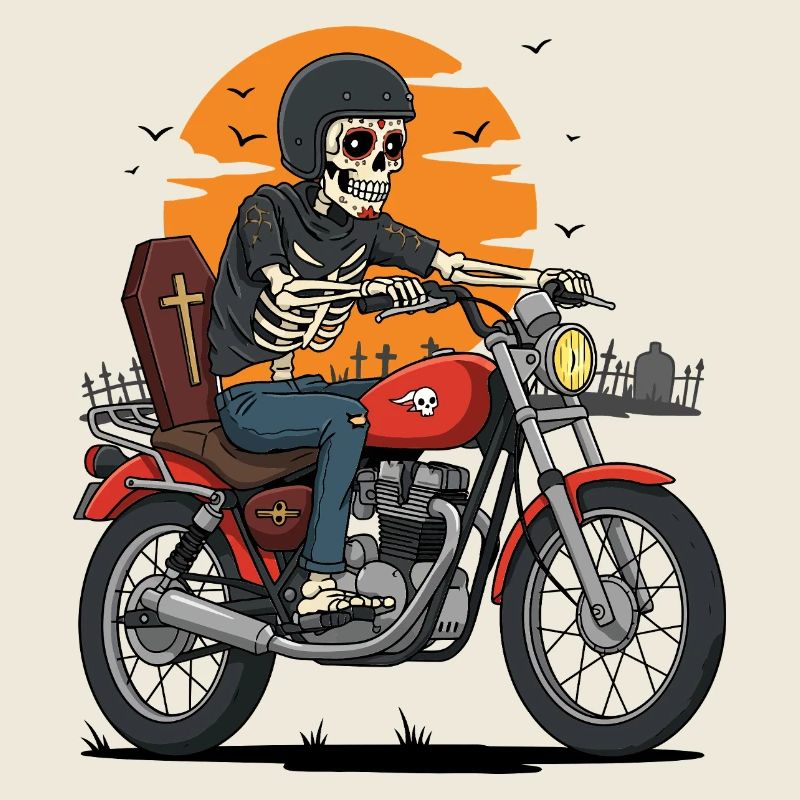 Skeleton Biker