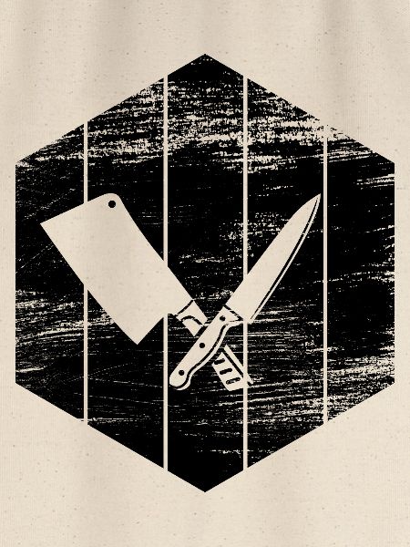 Messer und Hackbeil