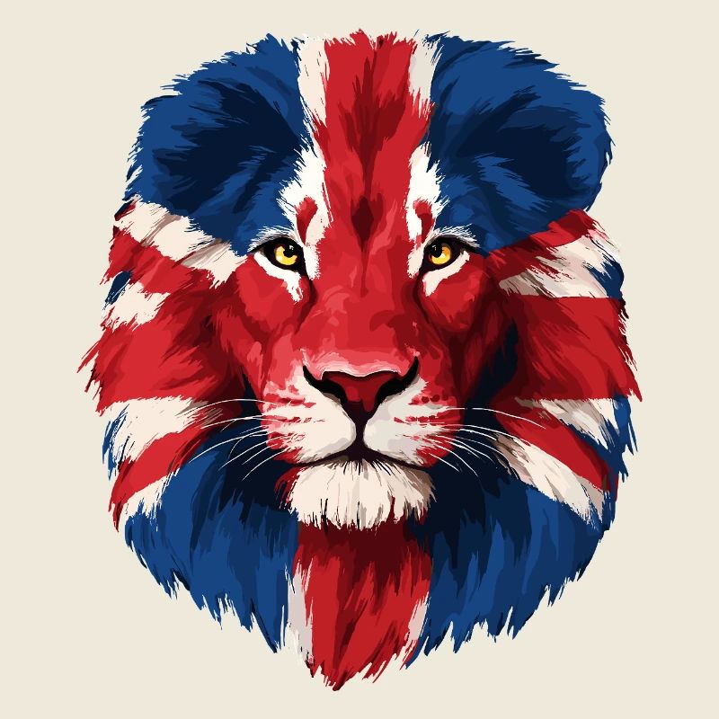 British Lion with Union Jack Mane