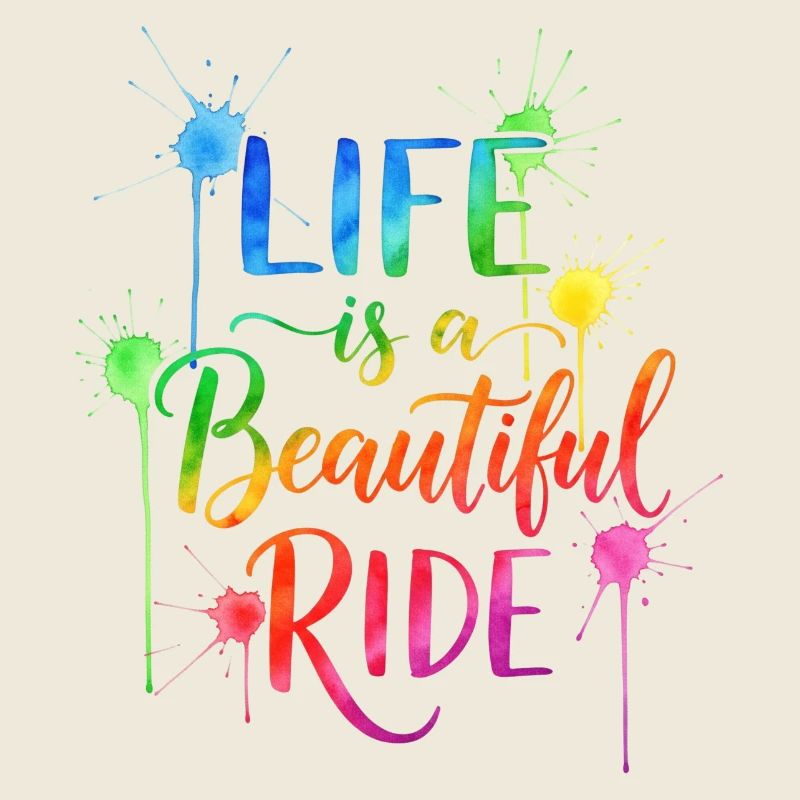 La vie est une belle balade Conception à l’aquarelle