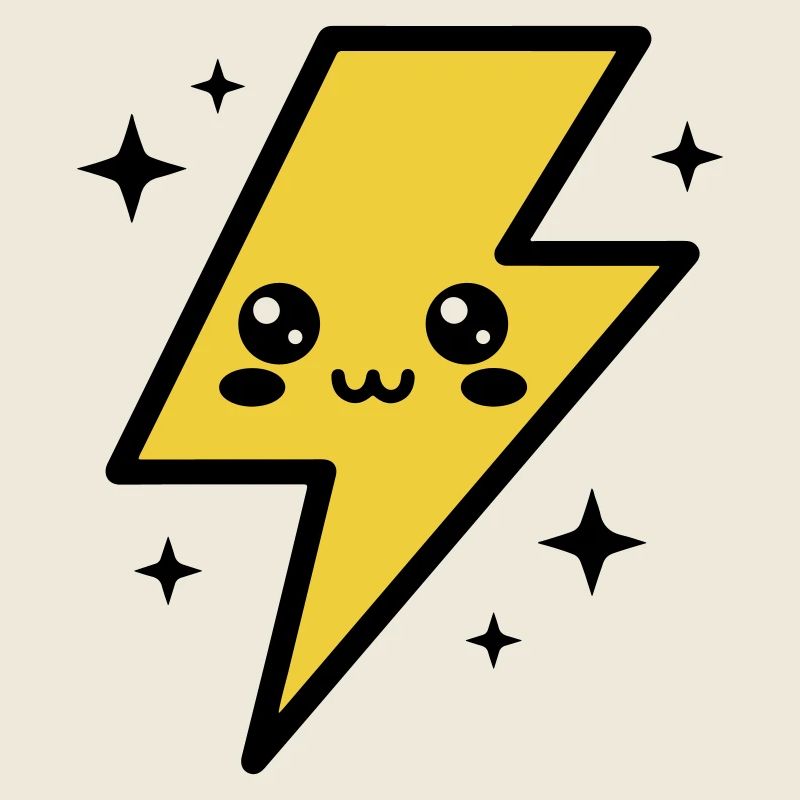 Kawaii Blitz mit ausdrucksstarkem Gesicht