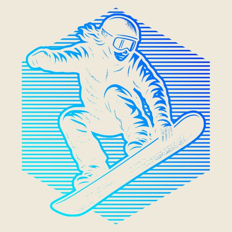 Rayures néon de snowboardeur
