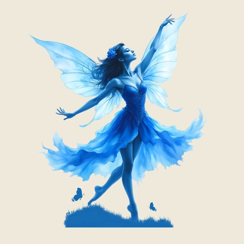 Blue Fairy in Flight