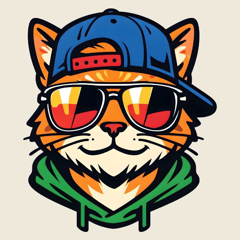 Katze mit Sonnenbrille