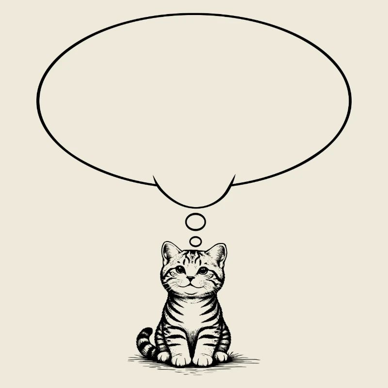 Katzenbaby_sitzend_mit_Denkblase