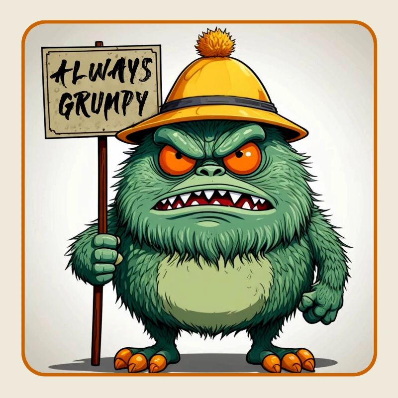 Bad-tempered and grumpy little man